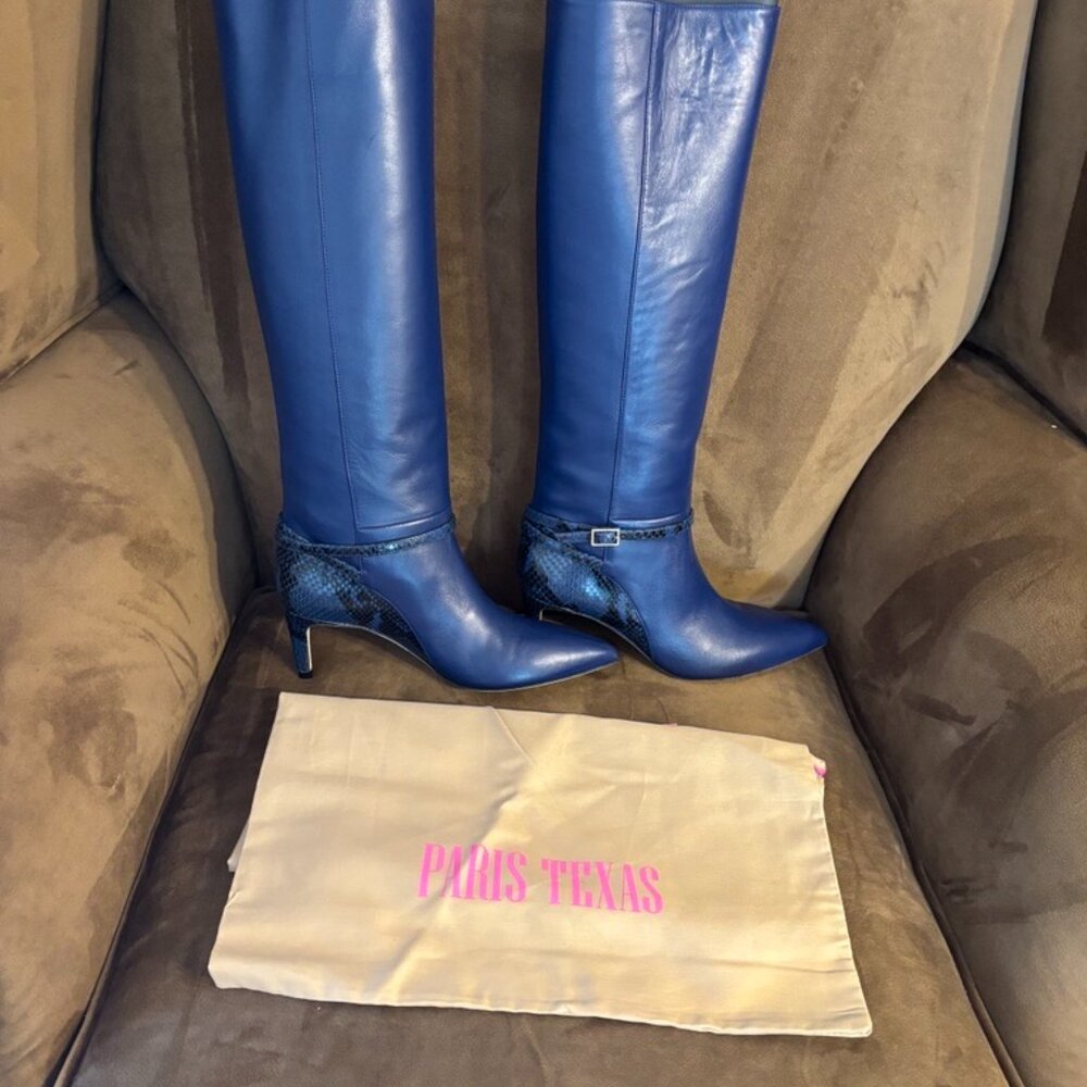 Paris Texas Leather Lauren Boot Midnight Size 37.5 - New with Box - Picture 3 of 7